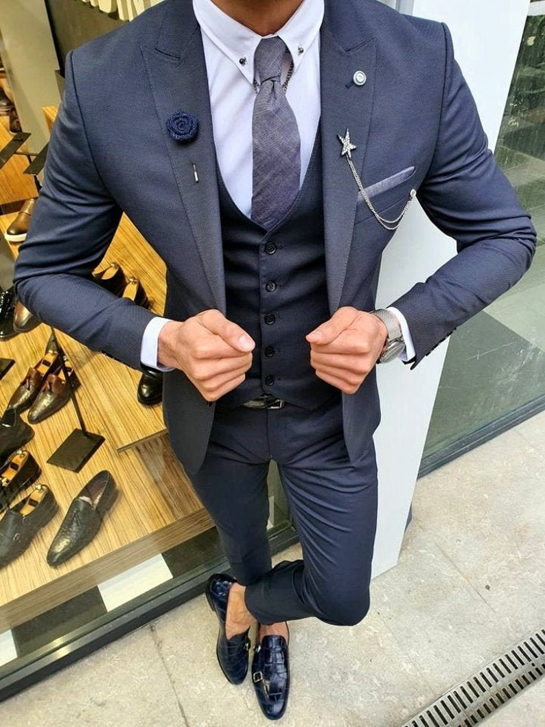 Men Suit Wedding Wear Suit for Men Elegant Suit Gift for Men 3 - Etsy
