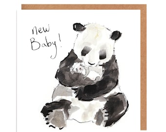 Panda New Baby Card - Mona & Jasmine