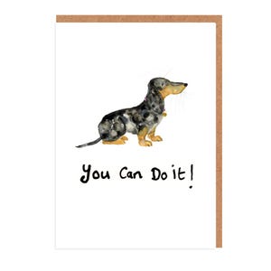 Cartão motivacional Otto Dachshund - Você consegue!