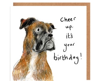 Grumpy Dog Birthday Card