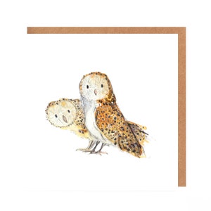 Biglietto di auguri con gufo illustrato per tutte le occasioni - Rana ed Elie