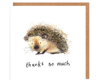 Hedgehog Thank You Card - Francesca