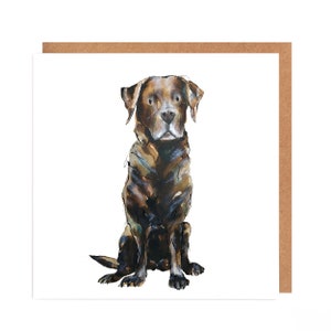 Biglietto di auguri Labrador al cioccolato per tutte le occasioni - Mabel