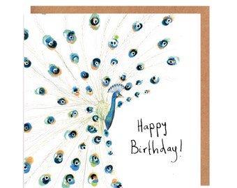 Peacock Birthday Card - Justin