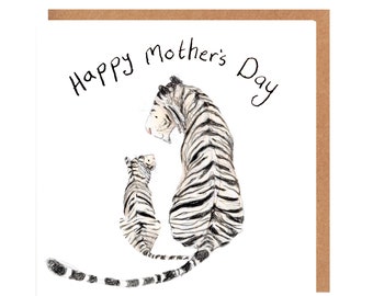 Mother's Day Card with Tigers - Pia and Flora