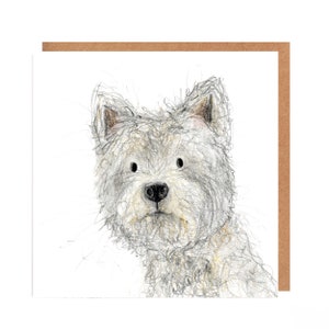 Biglietto d'auguri per tutte le occasioni con il cane Westie - Bridget