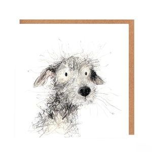 Bedlington Whippet Hundekarte für alle Anlässe - Debbie