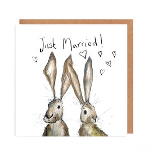 Hasen Just Married Karte - Heidi und Hilary