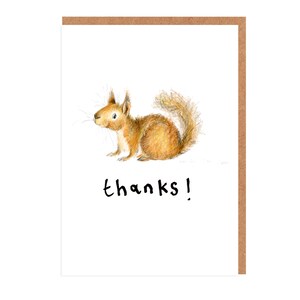 Écureuil Sadie - Mini carte de remerciement