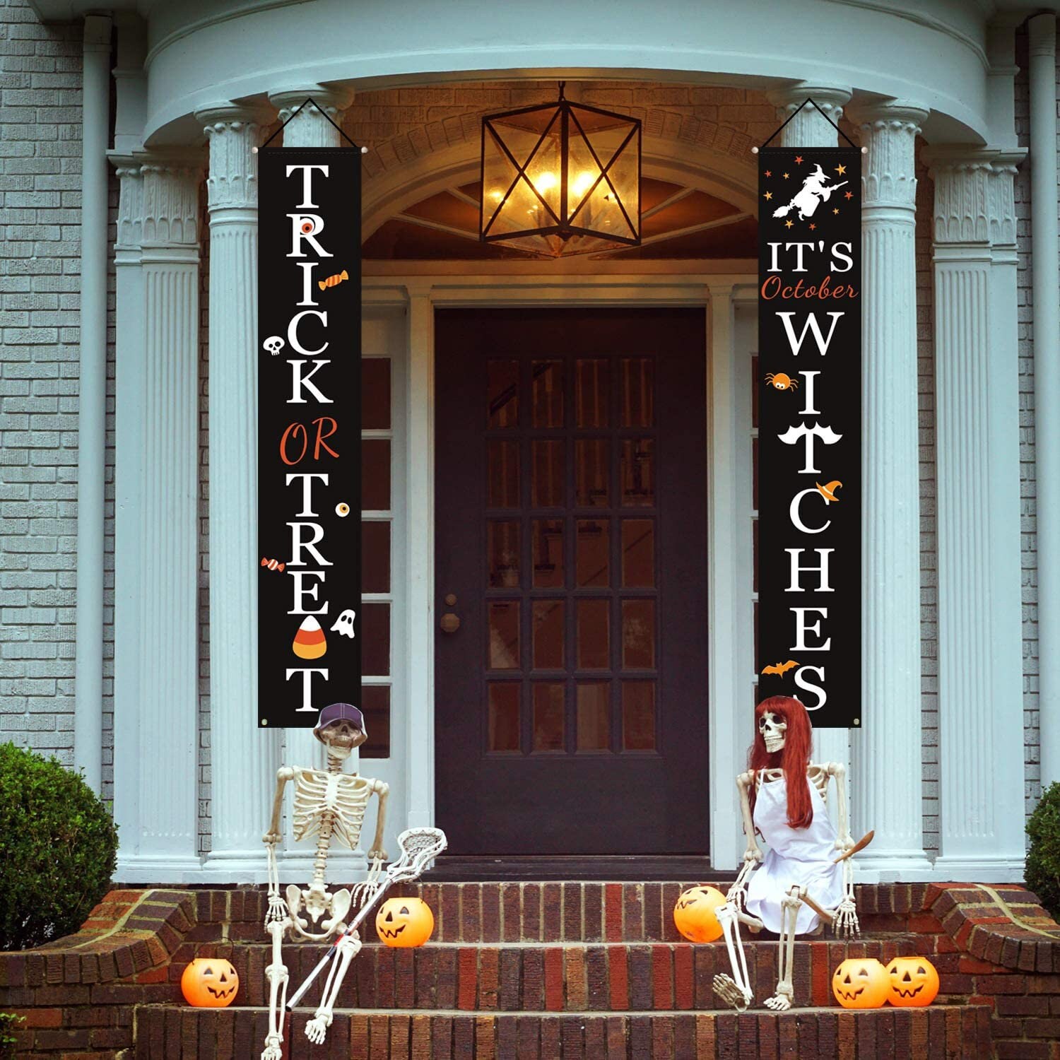 Halloween Decorations Outdoor Trick or Treat & Witches Front - Etsy