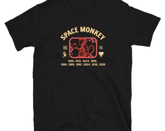 Space Monkey Zodiac Camiseta Unisex