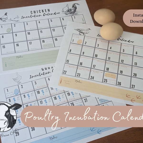 Chicken Egg Tracker Printable Etsy
