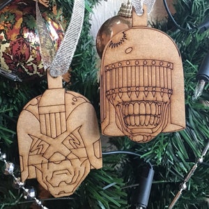 Dredd vs Death Christbaumschmuck - Lasercut MDF - 2000AD - Comic