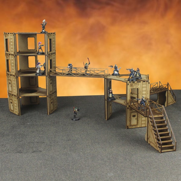 Sector 1 Industrial Necrohive scenery - wargaming 28mm terrain scenery diorama model