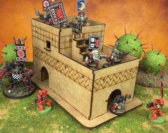 Retro Space Ork Hut 2 - Lasercut Scenery - Warhammer 40.000
