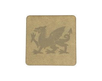 Welsh Dragon Laser Cut Wooden Coasters / Placemats single or sets