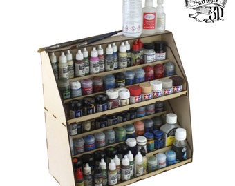 Battleaxe3D 7 Level Paint Station hobby stand 2 Styles – Miniature Wargame Model Mini Figure Painting Diorama Railway Railroad