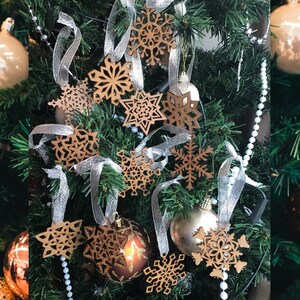 Snowflake Christmas Tree Decorations - Lasercut