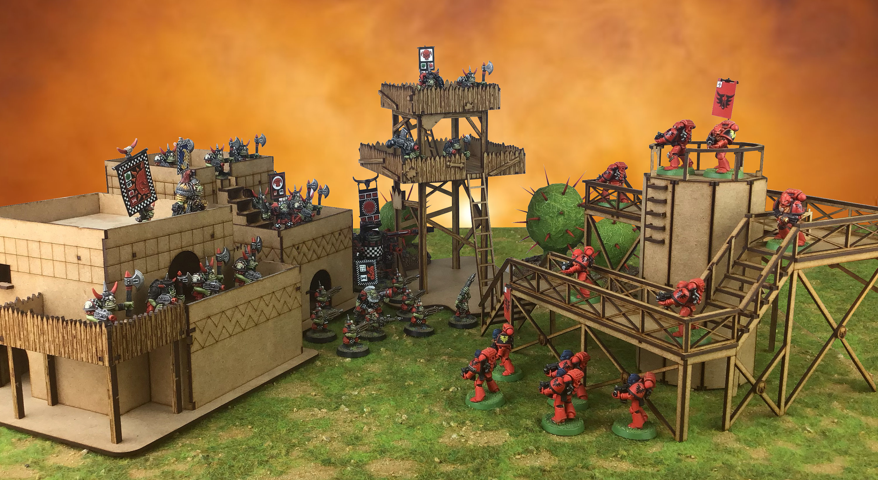 Oldhammer Scenery Megaset 1 - Wargaming - Warhammer 40k - Lasercut