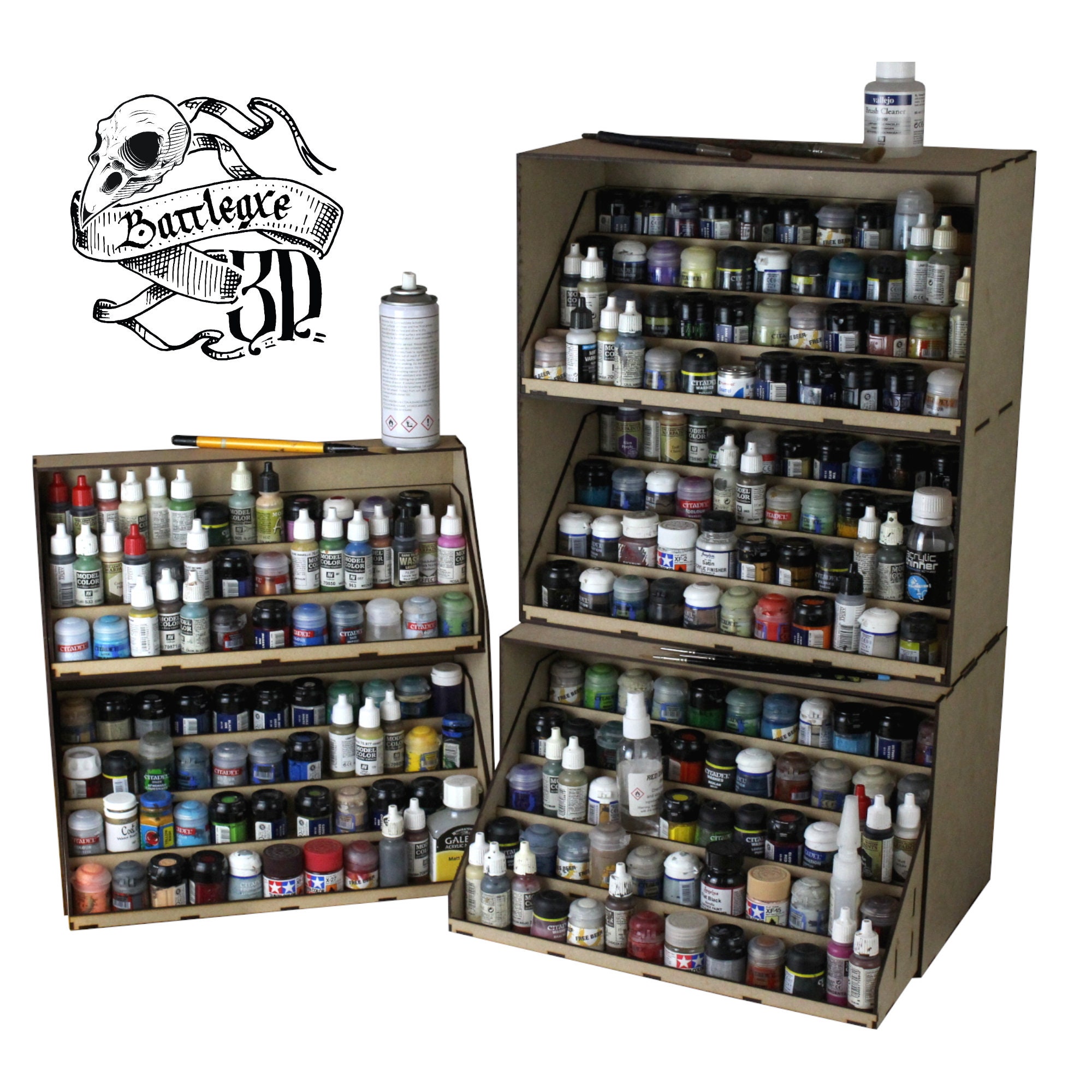 Paint Stand 120 bottle rack storage warpaint / Vallejo warhammer 40k /  wargames