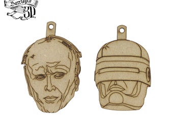 Robocop inspired alternative Christmas decorations - lasercut