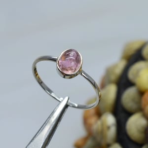 Pink Tourmaline 925 Sterling Silver Gemstone Ring ~ Handmade Jewelry ~ October Birthstone ~ Oval Shape ~ Gift For Anniversary