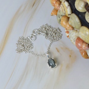 Cat&#39;s Eye 925 Sterling Silver Gemstone Jewelry Chain Pendant W/ or W/o Chain