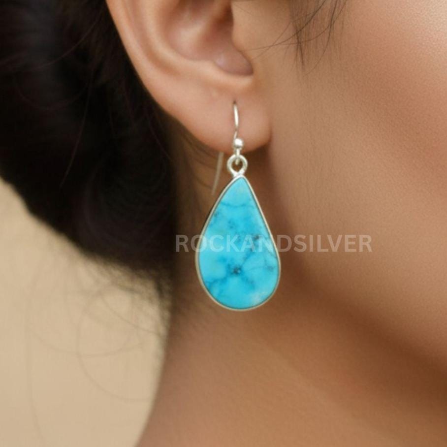 Orecchini Della Rovere - In Argento 925% - Pasta Turchese - OROV2