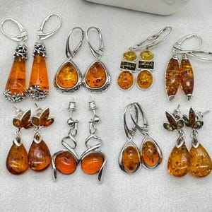 Baltic Amber 925 Sterling Silver Natural Gemstone Earring ~ Handmade Jewelry ~ Elegant Earring ~ Designer Jewelry ~ Gift For Christmas