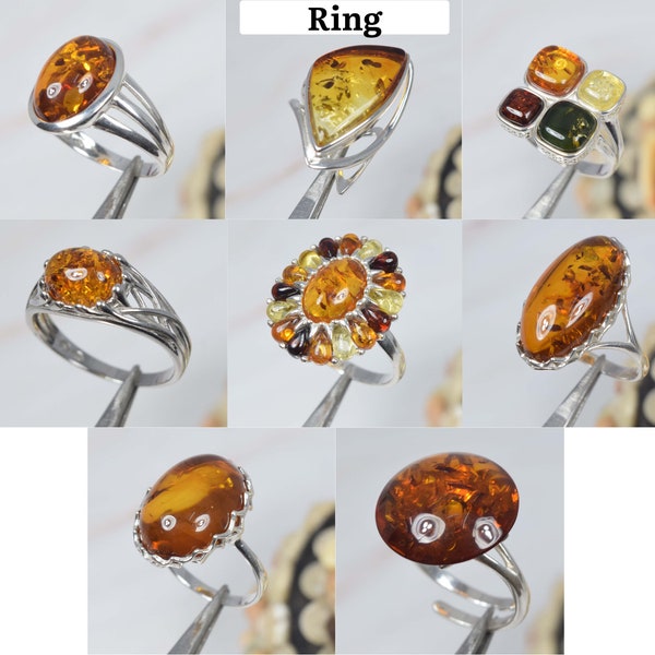 Baltic Amber 925 Sterling Silver Natural Gemstone Elegant Ring Jewelry ~ Handmade Jewelry ~ All Designer Ring ~ Gift For Anniversary