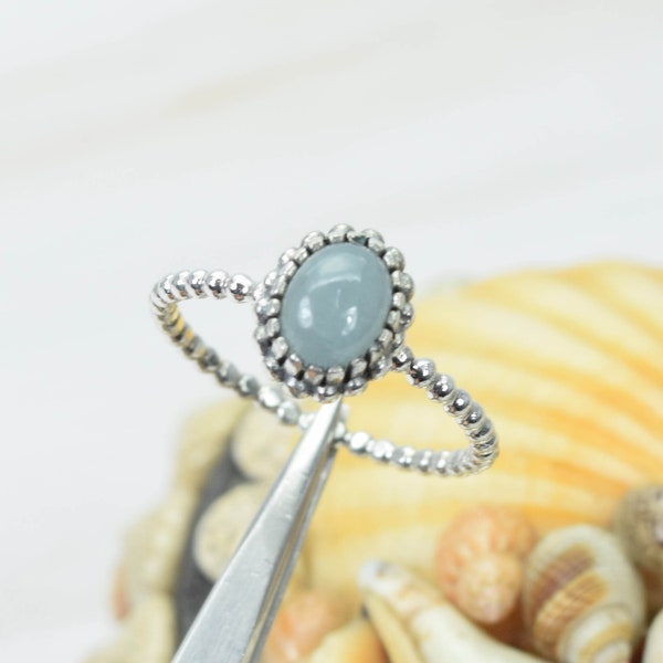 Natural Aquamarine 925 Sterling Silver Gemstone ~ Handmade Jewelry ~ Designer Ring ~ Oval Shape Ring ~ Aquamarine ~ Gift For Christmas