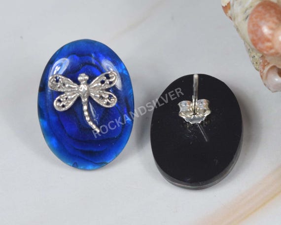 Engelsrufer Orecchini da donna a forma di libellula argentata, in argento sterling rodiato, con chiusura a gancio, senza nichel, 13 mm, Argento sterling, Nessuna pietra preziosa