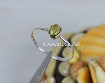 Green Tourmaline 925 Sterling Silver Ring