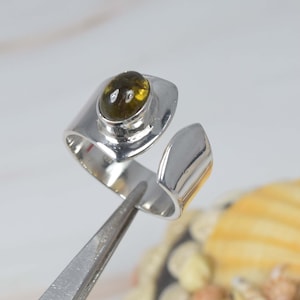 Green Tourmaline 925 Sterling Silver Gemstone Elegant Ring ~Natural Stone ~ Handmade Jewelry ~ October Month Birthstone ~ Gift For Birthday