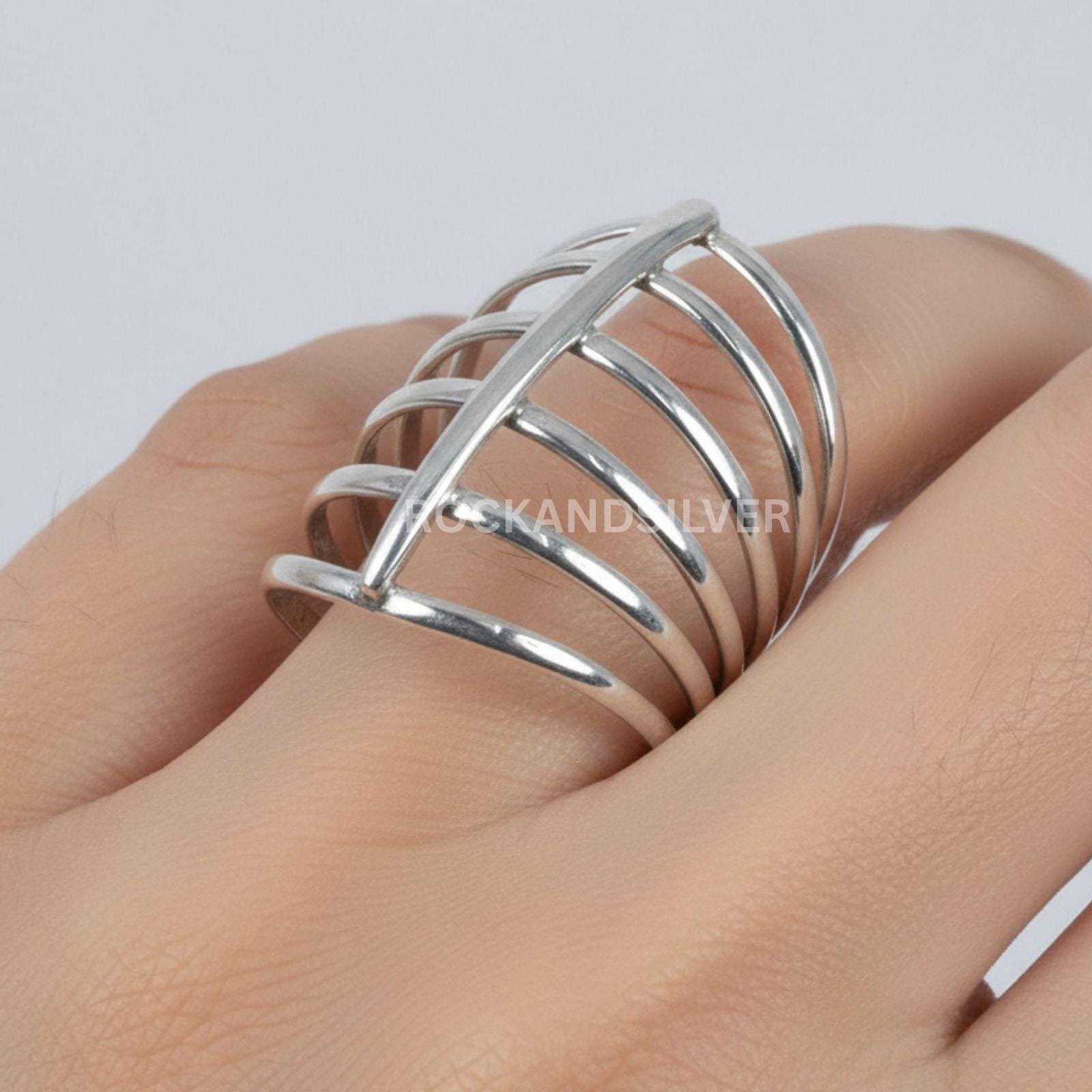 Handmade Sterling Silver Band Ring - 925 Silver - US Size 6 - Etsy
