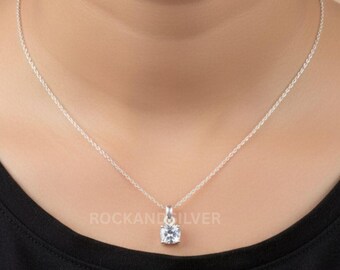 Pendentif Topaze Blanche Et Argent 925 - Bijou Neuf Avec étiquettes, Magnifique Et élégant