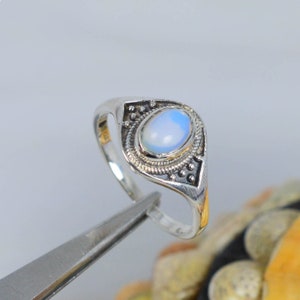 Milky Opalite 925 Sterling Silver Ring