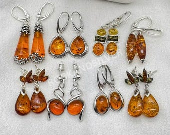 Pendentif ambre véritable avec 1 inclusion d'insecte | bijouxdambre
