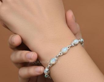 Welo Ethiopian Opal Bracelet: Sterling Silver Adjustable Gemstone Jewelry