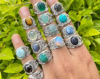 Anello Turchese A Goccia Fatto A Mano: Gioiello Importante In Argento Sterling 925 - Italia