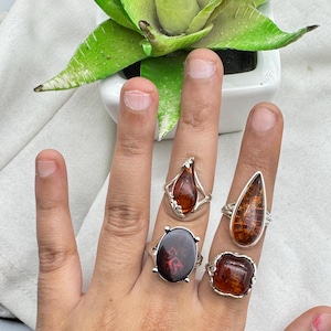 Baltic Amber 925 Sterling Silver Natural Gemstone Elegant Ring Jewelry ~ Handmade Jewelry ~ All Designer Ring ~ Gift For Anniversary