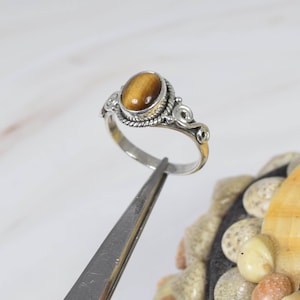 Tiger Eye 925 Sterling Silver Gemstone Oval Ring ~ Handmade Jewelry ~ Women Jewelry ~ June Birthstone ~ Designer Ring ~ Gift For Her