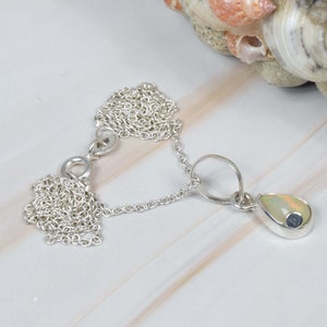 Ethiopian Opal 925 Sterling Silver Chain Pendant W/ or W/o Chain ~ Handmade Jewelry ~ October Birthstone ~ Natural Stone ~Gift For Christmas