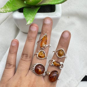 Baltic Amber 925 Sterling Silver Natural Gemstone Elegant Ring Jewelry ~ Handmade Jewelry ~ All Designer Ring ~ Gift For Anniversary