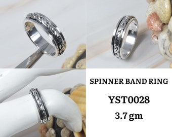 925 Sterling Silber Spinner Ring ~ handgemachter Ring ~ Spinner Ring ~ Meditations Ring ~ Daumenring ~ Geschenk Ring ~ Silber Spinner Ring