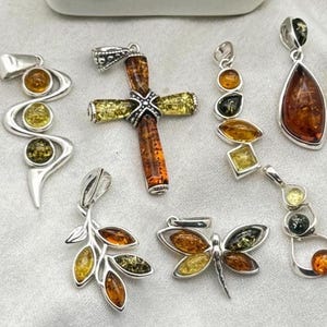 Baltic Multi Amber 925 Sterling Silver Gemstone Yellow Pendant ~ Handmade Jewelry ~ Natural Amber ~ Designer Pendant ~ Gift For Birthday