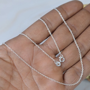 Sterling Silver Link Chain: 925 Silver, 1mm Thick