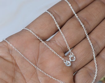 Silver Chain ~ 925 Sterling Silver Link Chain 1mm Thick in Size 16" / 18" / 20" /