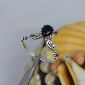 Black Onyx 925 Sterling Silver Gemstone Ring ~Designer Ring ~ Pear Shape Handmade Ring ~ Black Onyx ~ Handmade Jewelry ~ Gift For Christmas