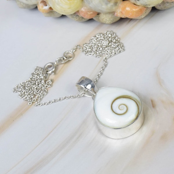 Shiva eye 925 Sterling Silver Gemstone Chain Pendant W / or W / o Chain ~ White Pendant ~ Pear Shape Jewelry ~ Gift For Anniversary